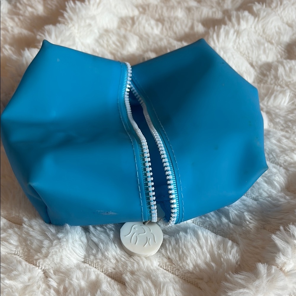 drunk elephant blue makeup bag